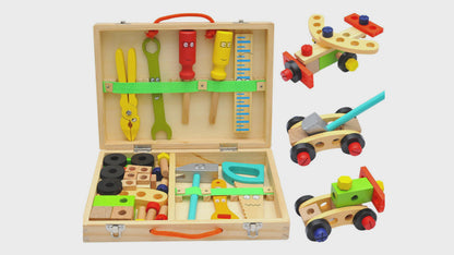 Wooden Tool Box Toy - Educational & Durable for Ages 3+ 