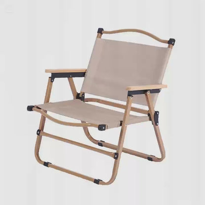 Campingstoel - Vouwstoel - Opvouwbaar Visstoel - Klapstoel met armleuningen - Lage Strandstoel - Compacte Visstoel - Lichtgewicht & Stevig tot 100kg - Zithoogte: 30cm - Ideaal voor Camping, Strand & Tuin - Khaki