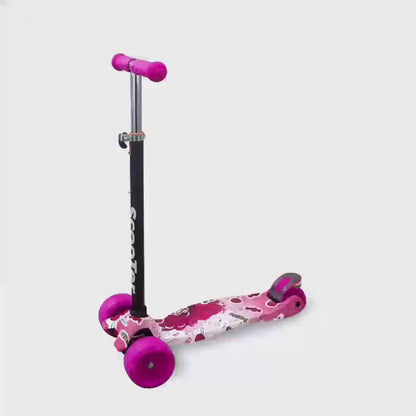 Kinderstep - LED-wielen met flitsende verlichting - Speelgoed voor Meisjes met Lichtgevende - Steps max 50kg - Buitenspeelgoed & Cadeau vanaf 3 Jaar + - hoogte verstelbaar 61-83 cm (3 standen) Roze